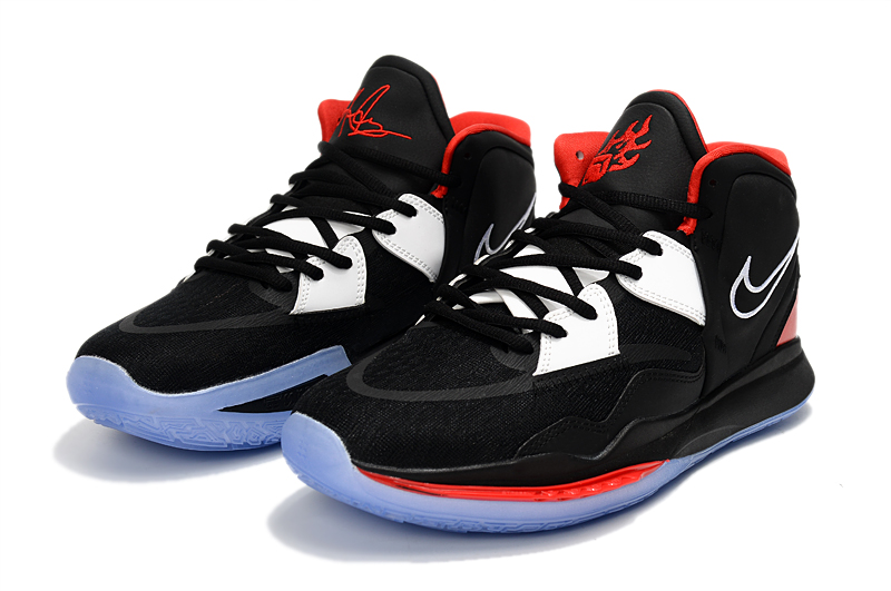 2021 Men Nike Kyrie 8 Black Red White Ice Sole Shoes - Click Image to Close